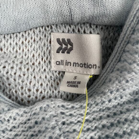 All in Motion Women's Light Blue Hooded Pullover Sweater - Size Small - NWT - Picture 2 of 9